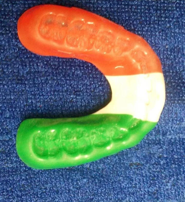 Athlete wearing a custom mouth guard, image 16