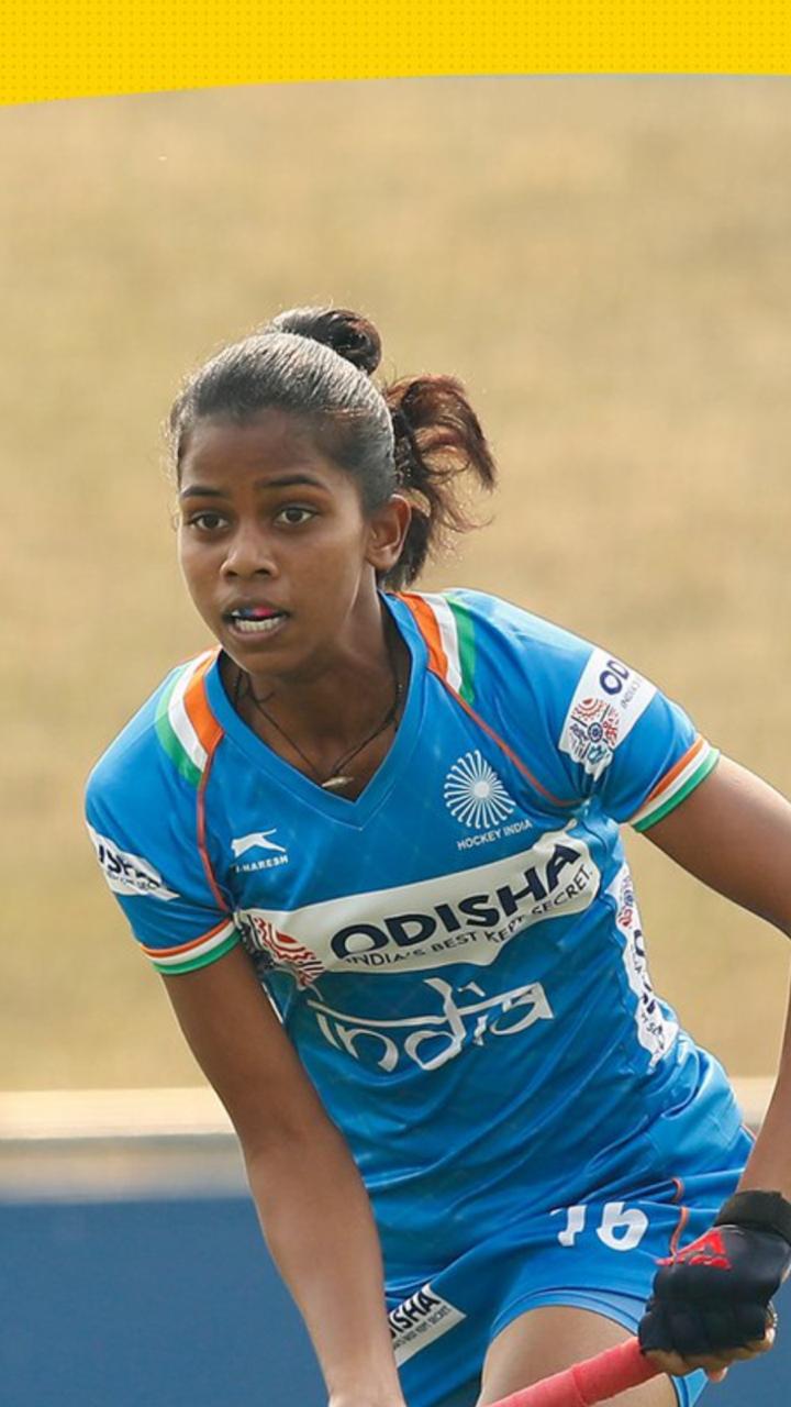 Indian hockey team player wearing mouth guard
