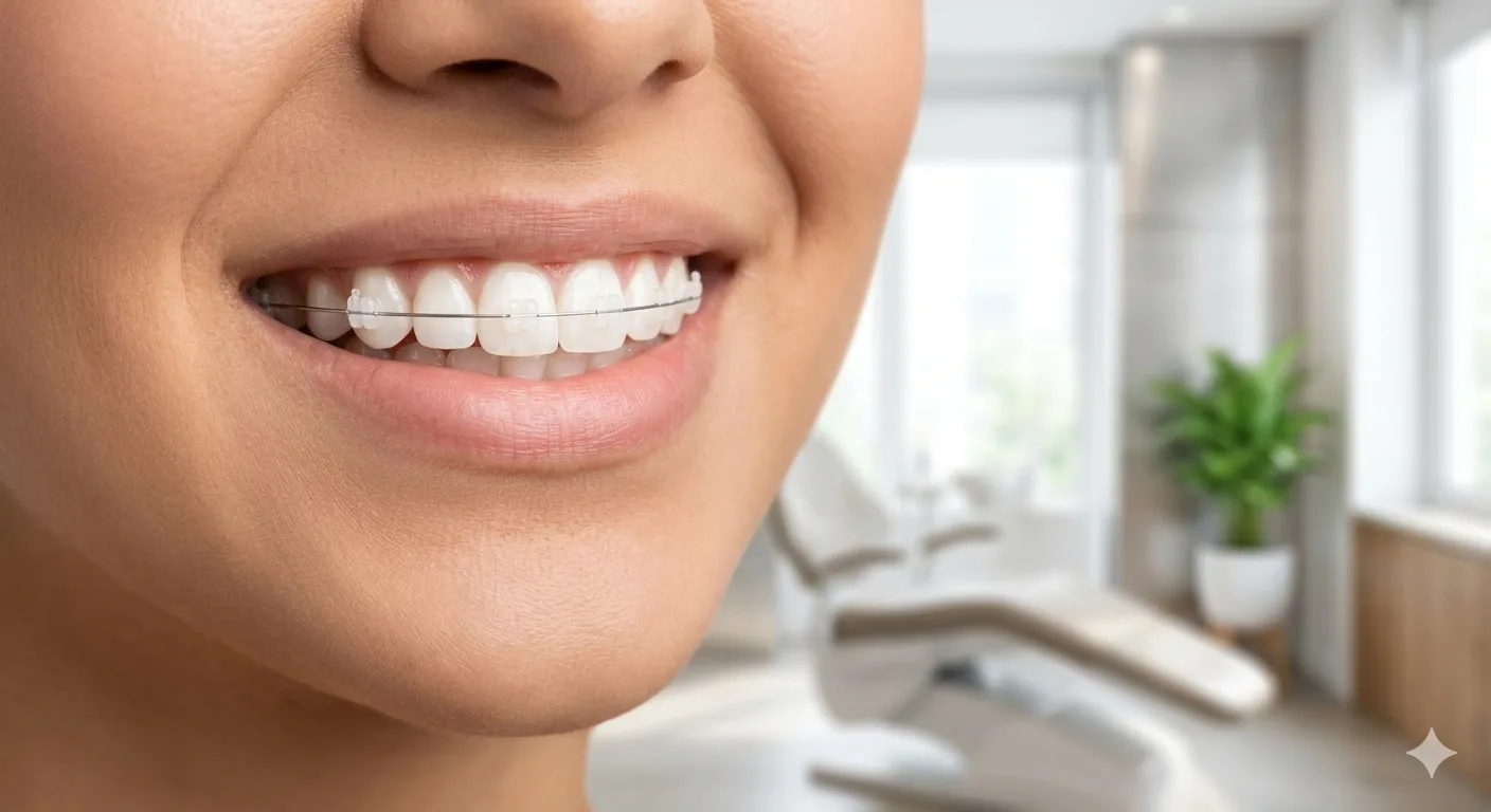 Patient smiling confidently after orthodontic treatment